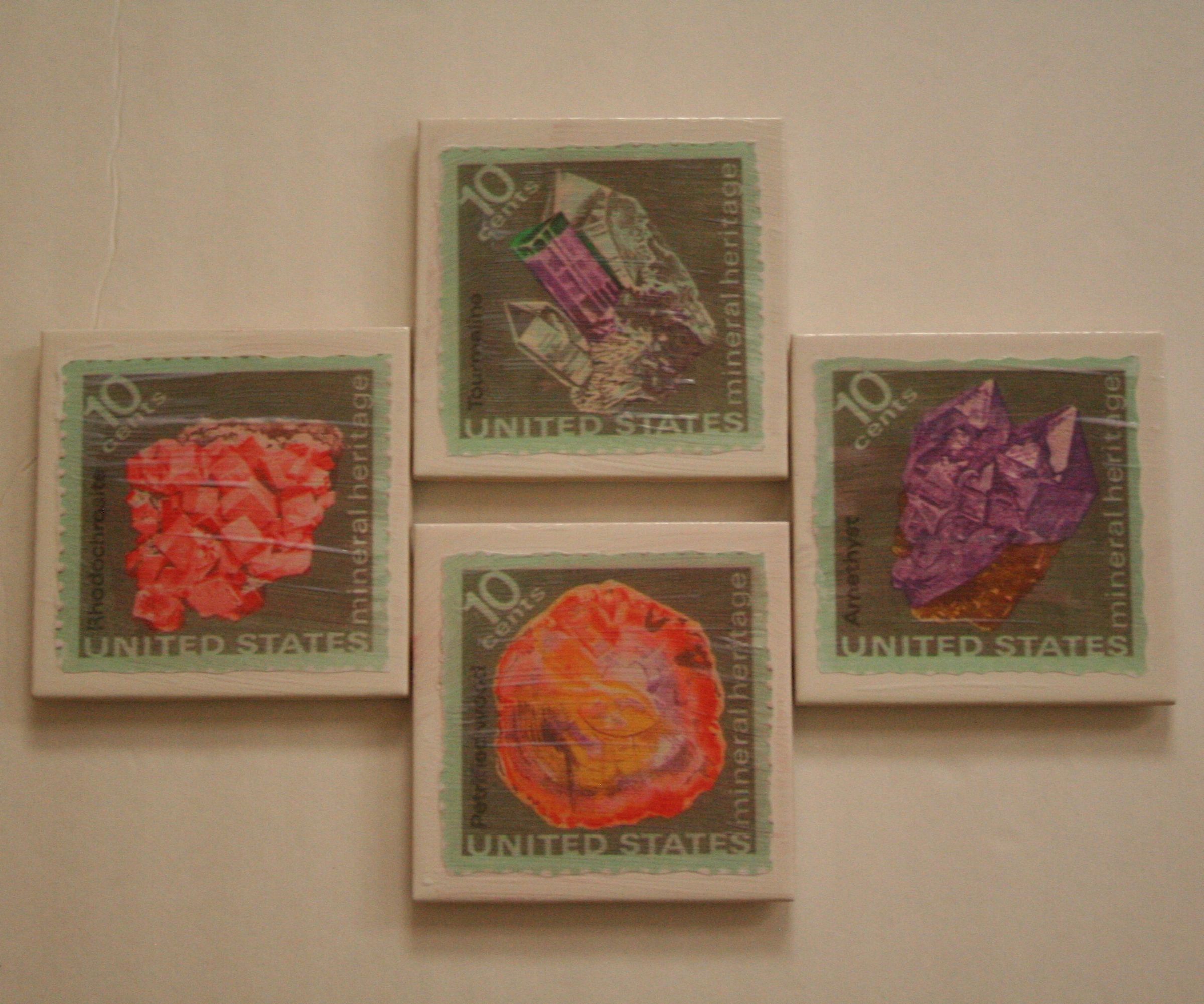 Vintage Postage Stamp Coasters