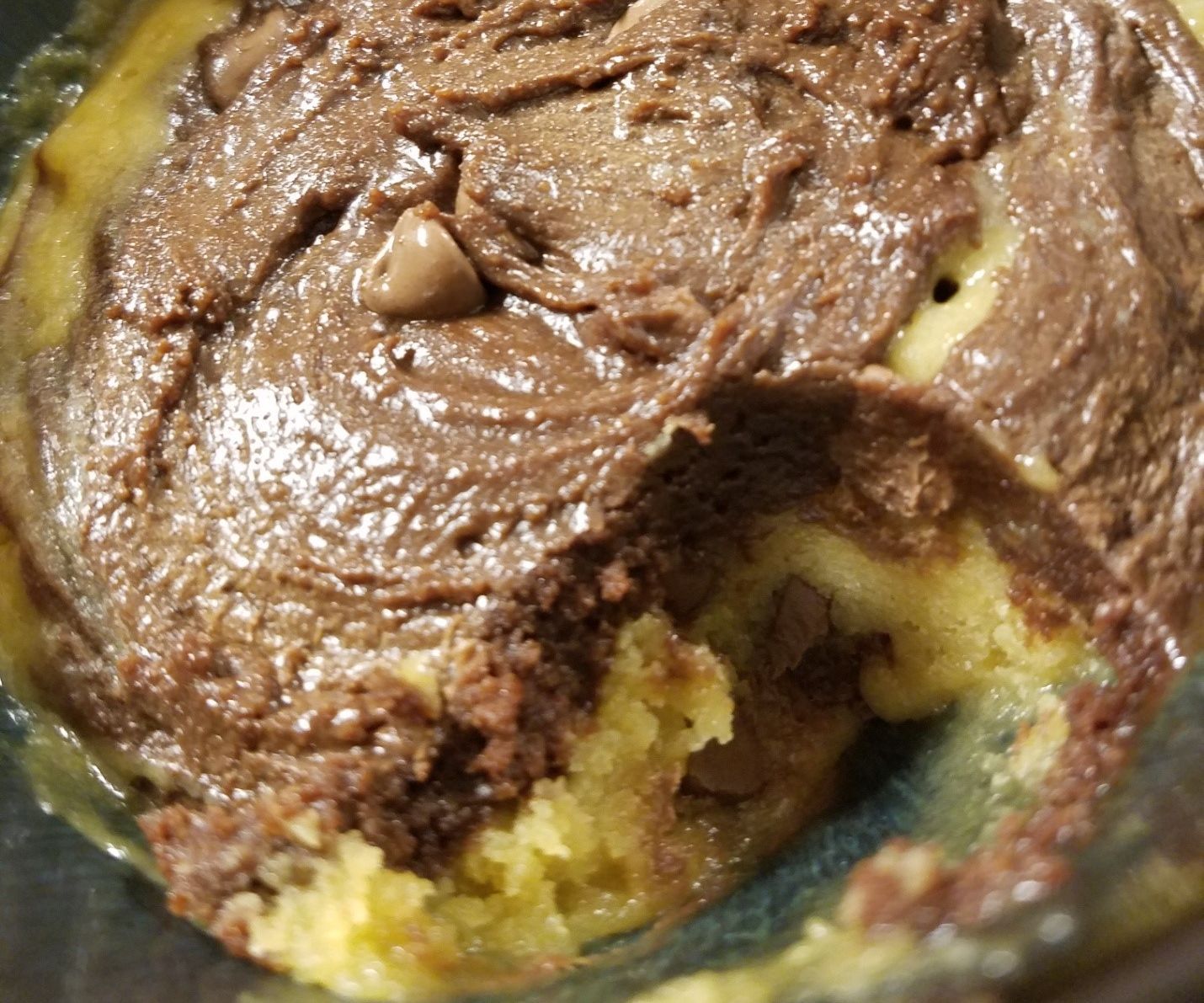 Easy Brookie-in-a-bowl (Brownie-Cookie)