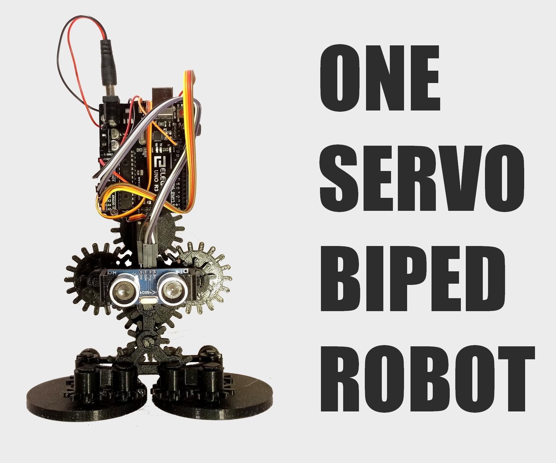 Cogsy the 1 Servo Omnidirectional Biped Robot for 15 $, 3D Printed, Arduino
