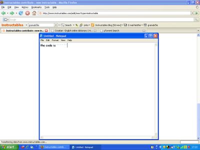 Open the Notepad and Write Message