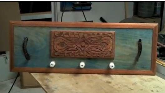 Salvaged Chip-Carving Coat Rack