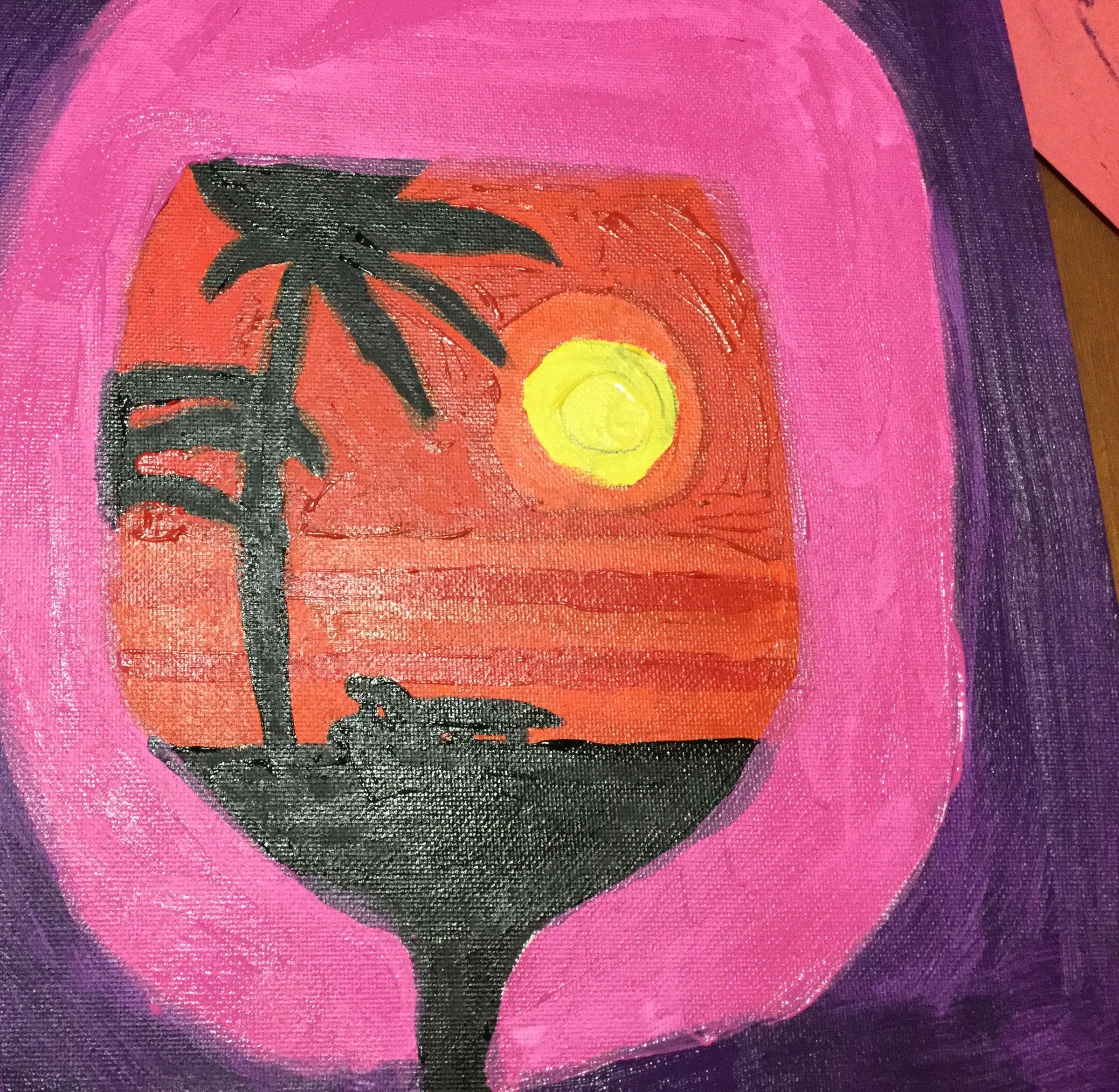 Beach Sunset in a Wine Glass