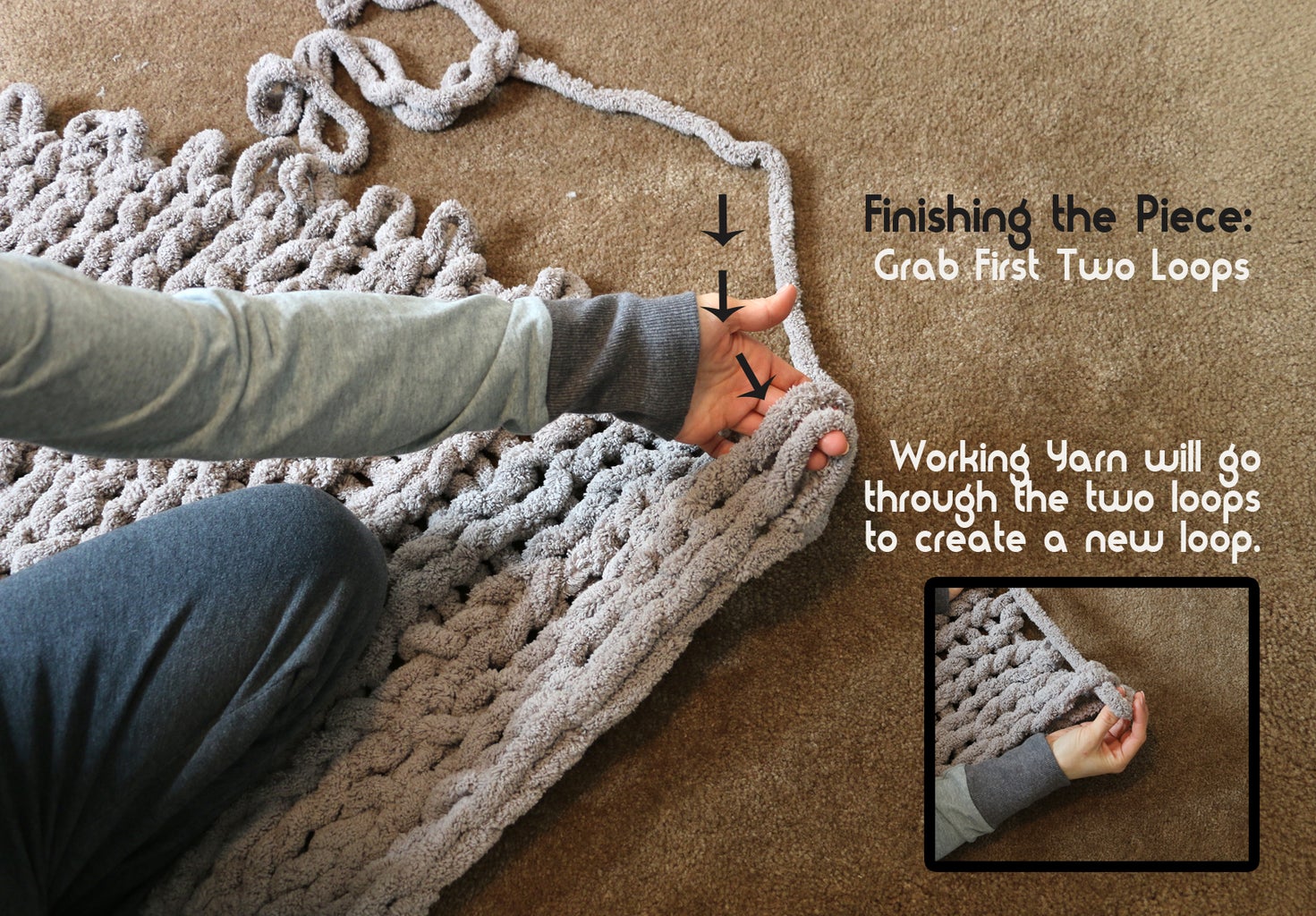 Easy Chunky HandKnitted Blanket in One Hour 9 Steps (with Pictures