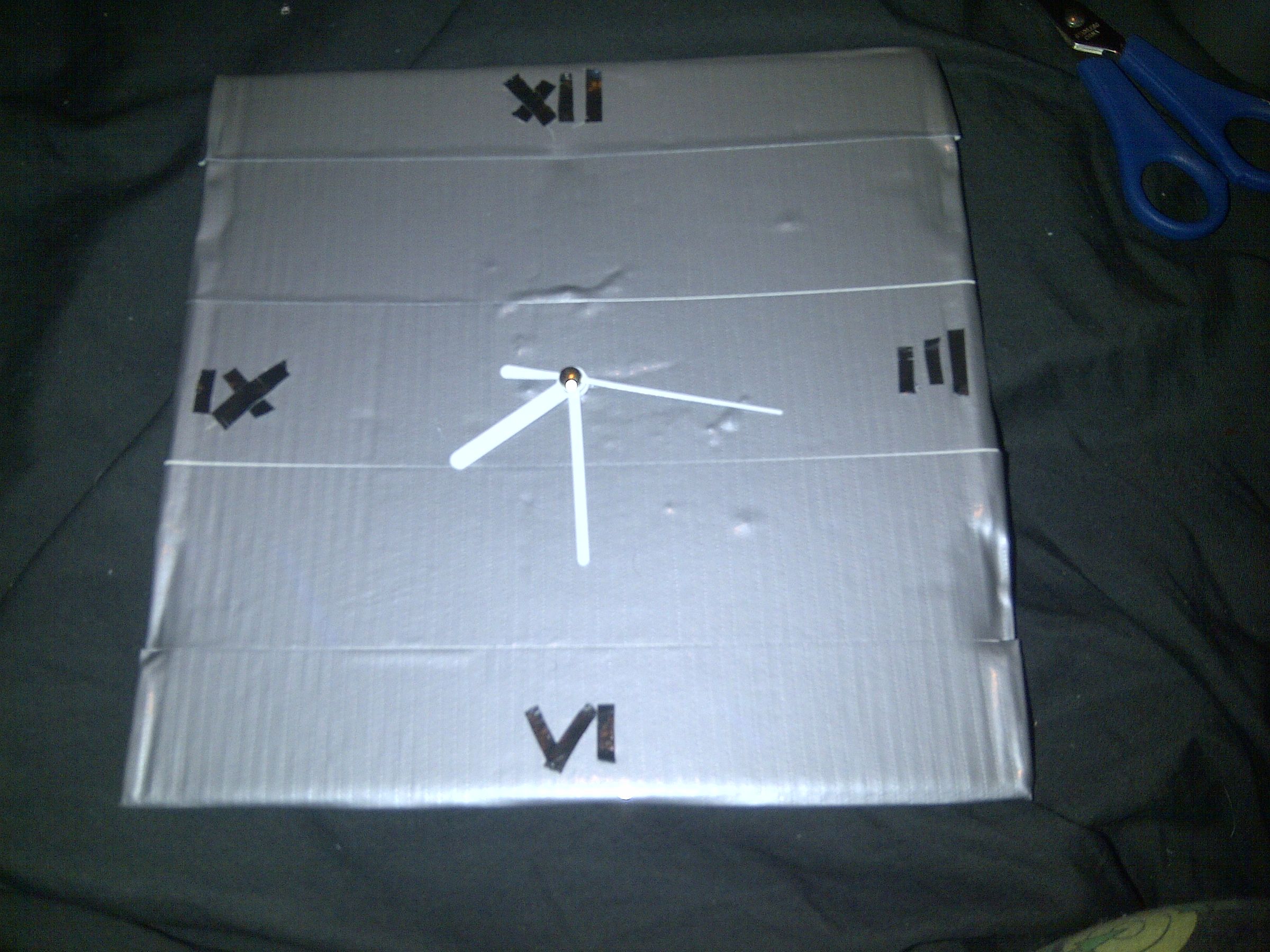 Cardboard and Duct Tape Clock