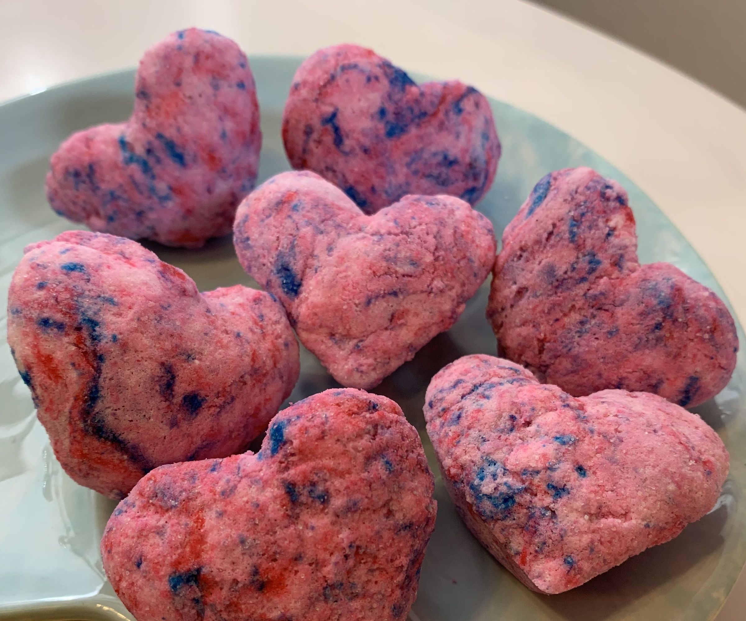 Heart-Shaped Bath Bombs