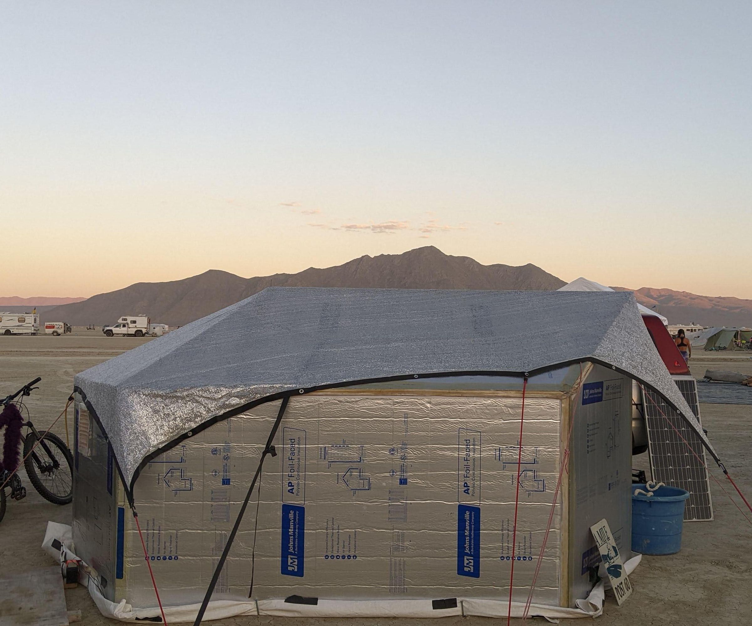 Velcro Vinyl Hinge Six Foot Stretch Apex Hexayurt