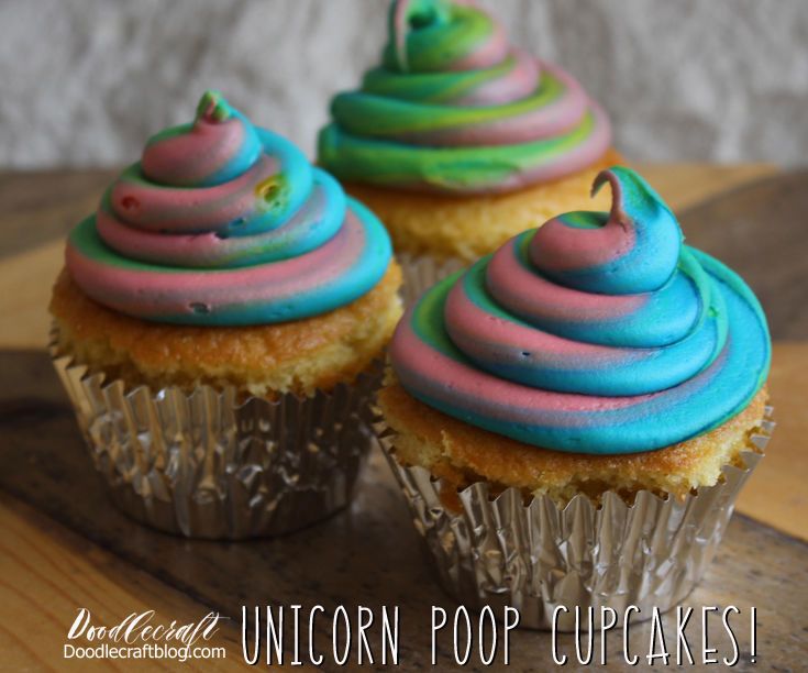 Unicorn Poop Cupcakes!