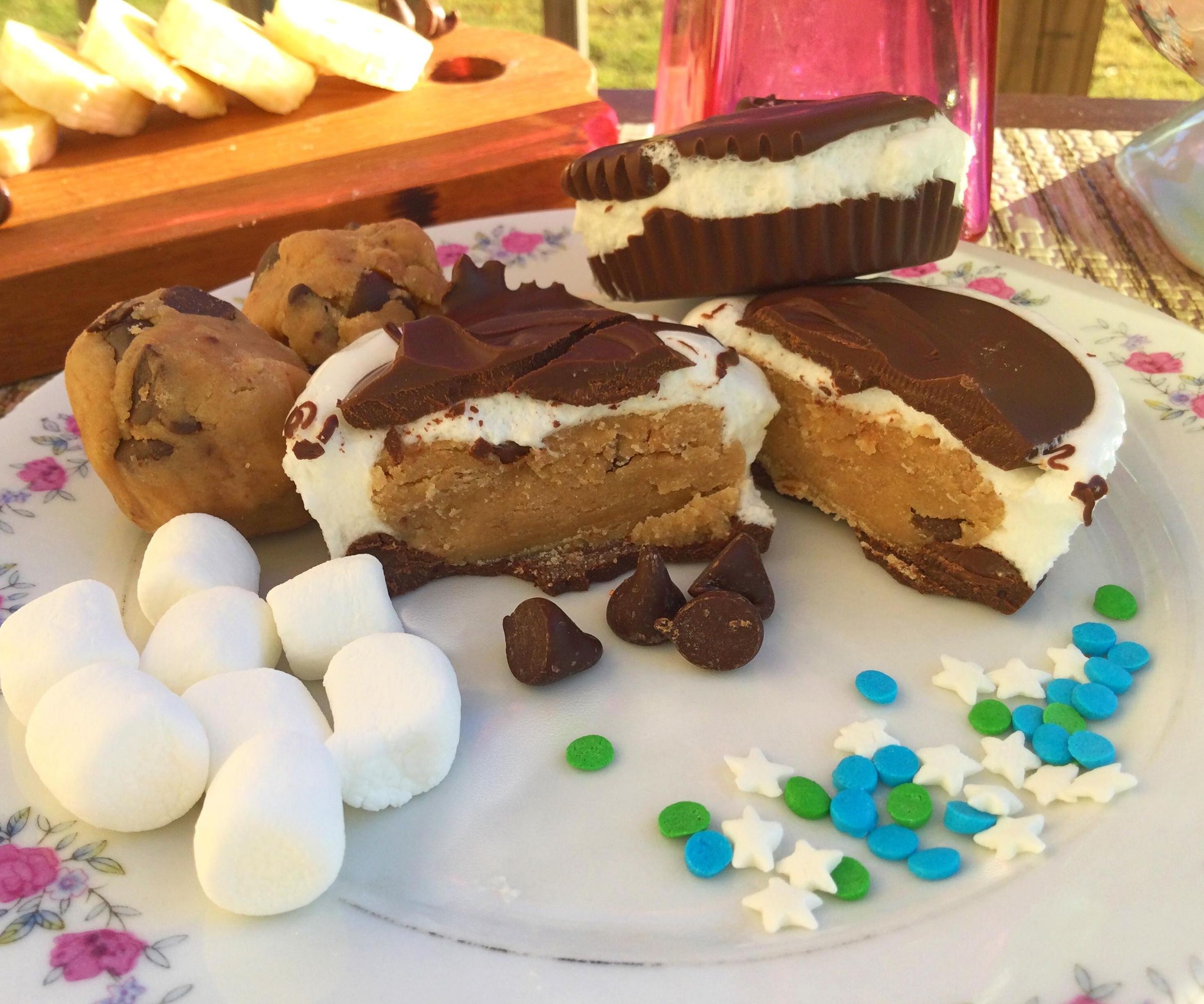 Chocolate-Covered Cookie Dough and Marshmallow Bites (No Bake)