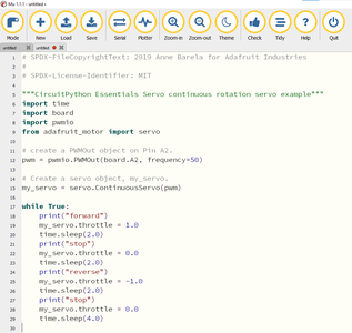 Download Continuous Circuit Python Code