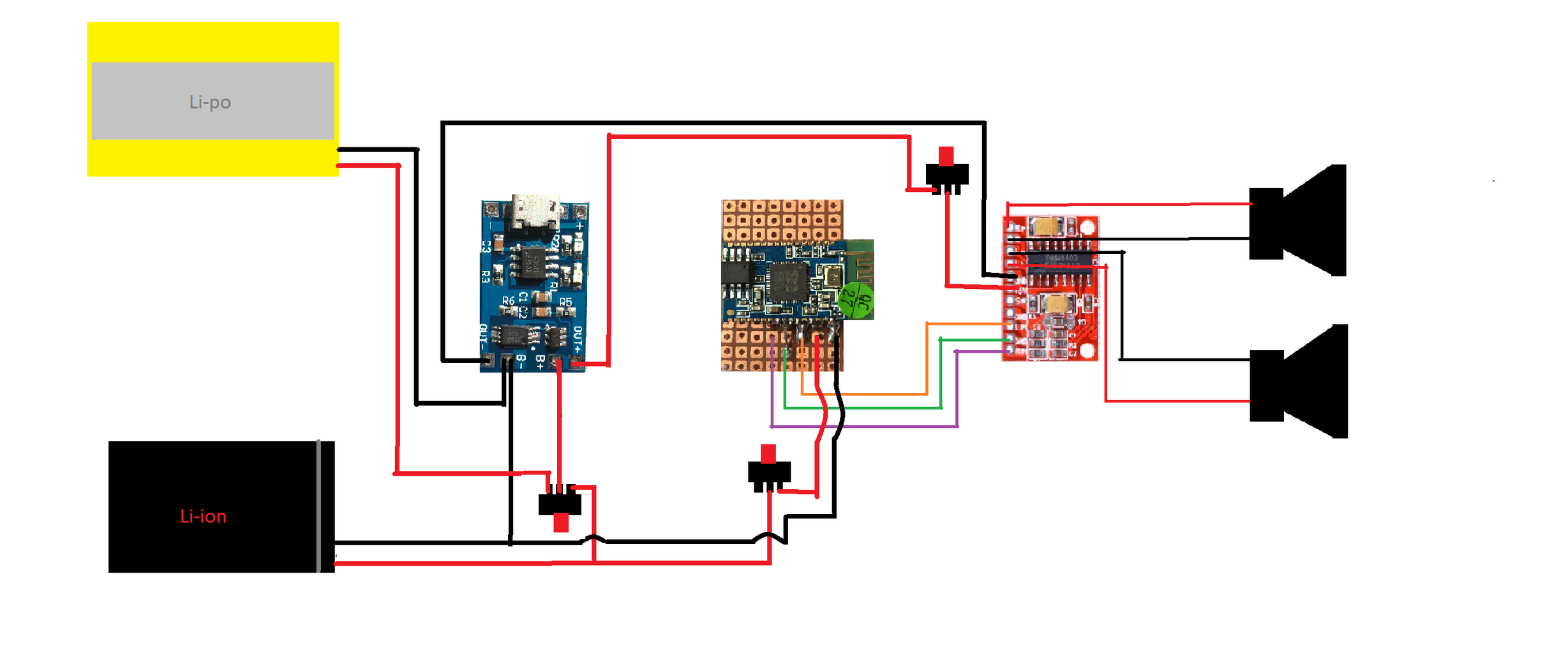 DIY Mini Bluetooth Speaker BoombeAt 20 Steps with Pictures Circuit Diagram
