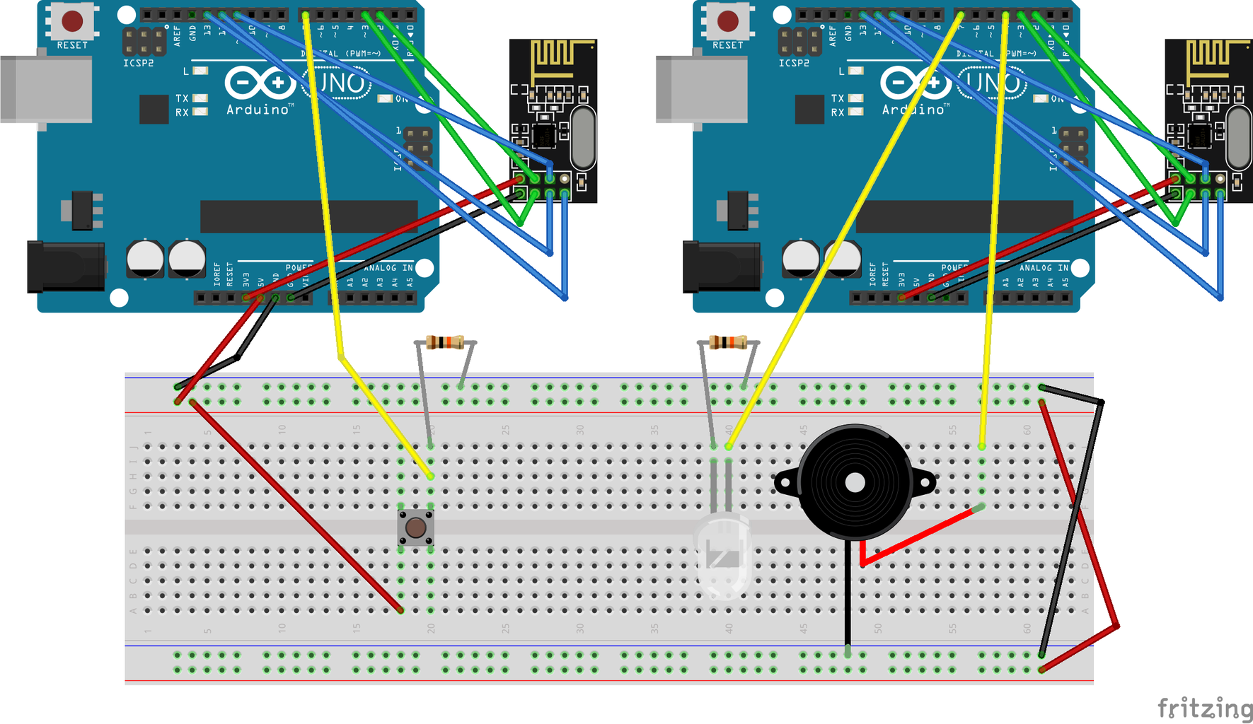 Wireless Communication Alarm Two Arduinos Using NRF24L01 - Instructables