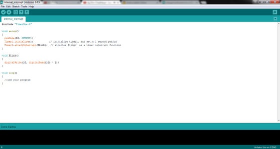 Total Program for Arduino Internal Interrupt (Step-7)