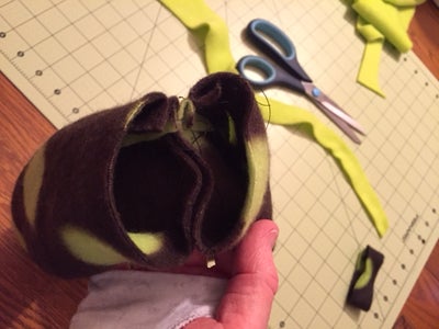 Carefully Sew Ends Together