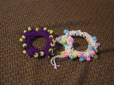 Beaded Crocheted Scrunchies  