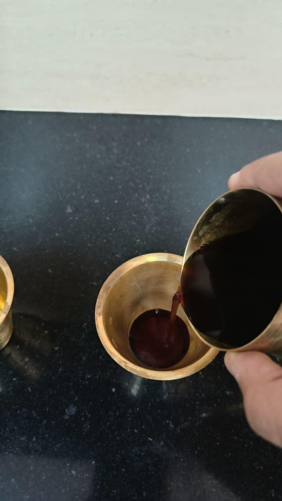 Add the Coffee Decoction in Cup