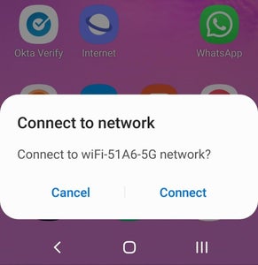 Tap the Wifi Symbol 