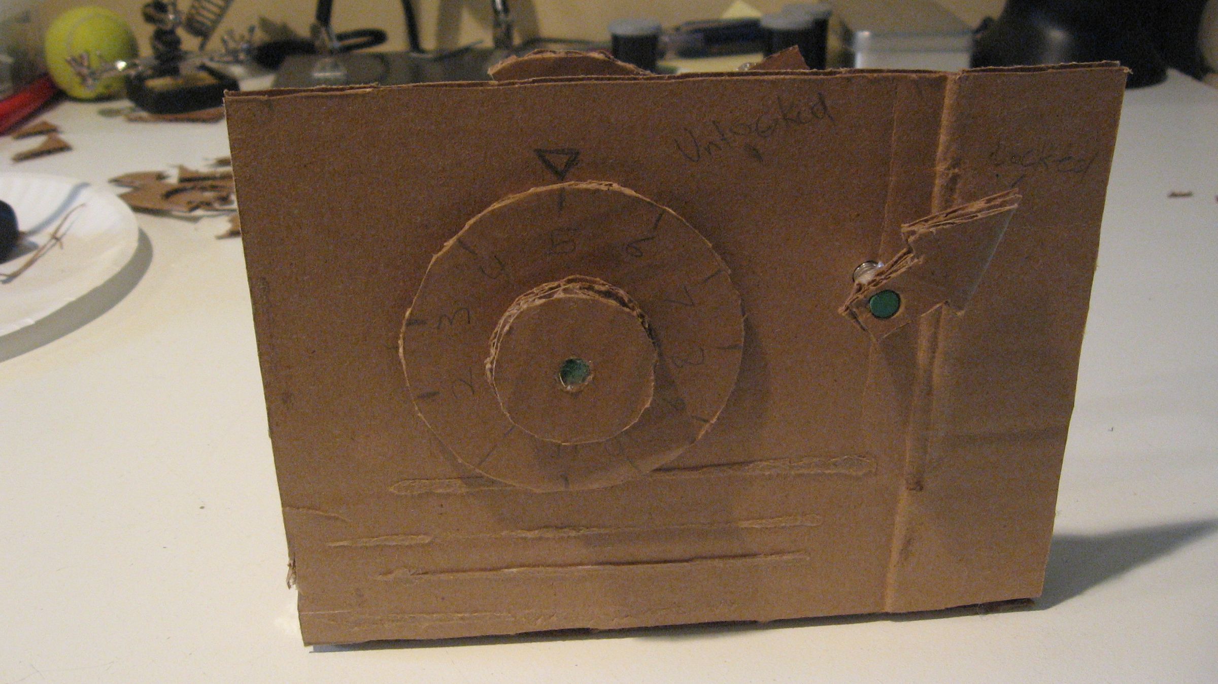 How to Build a Cardboard Combination Padlock