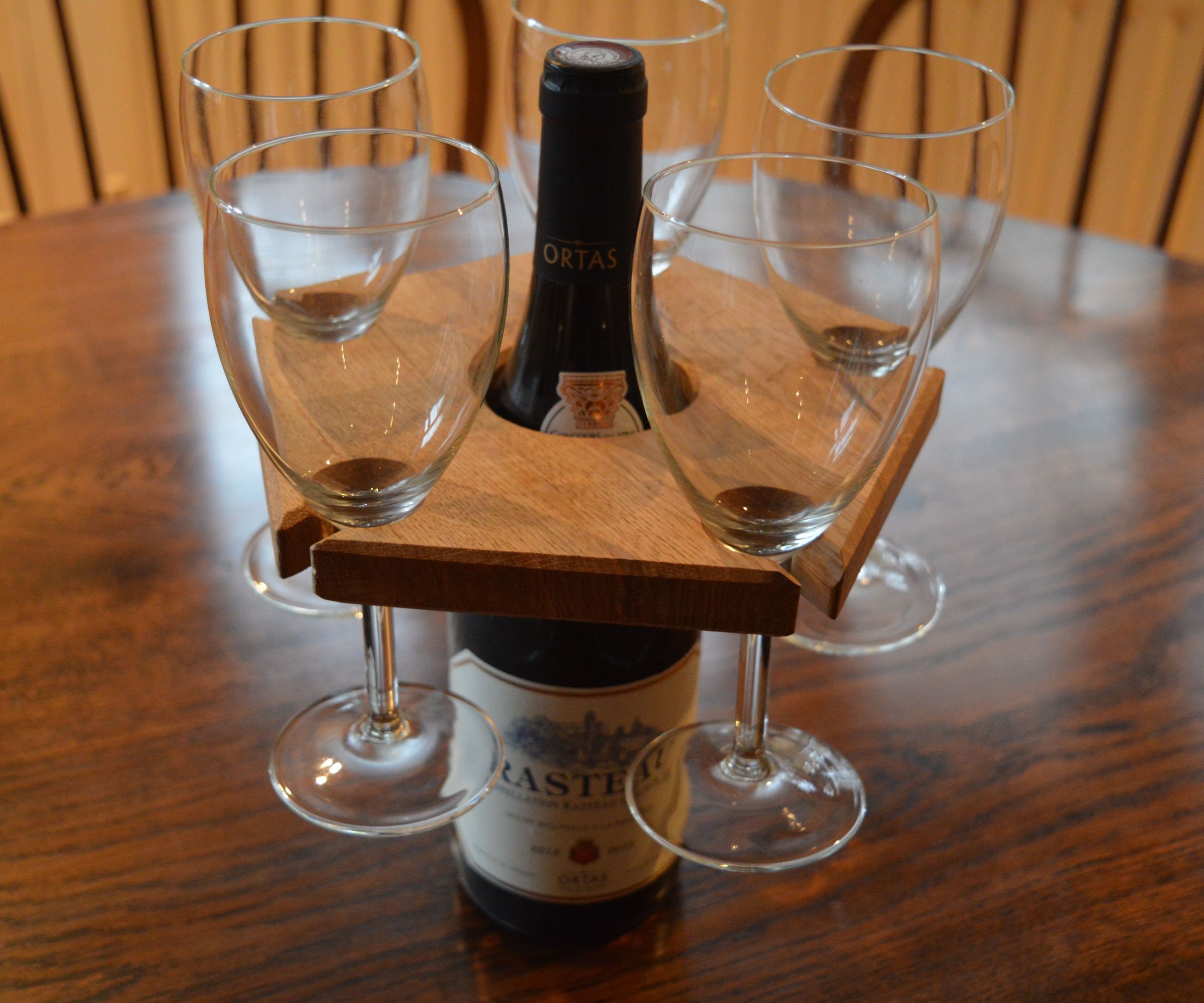 Make an Elegant Wine Glass Holder From White Oak