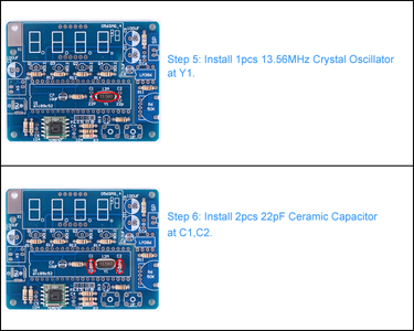 Install 13.56MHz Crystal Oscillator & Install 22pF Ceramic Capacitor