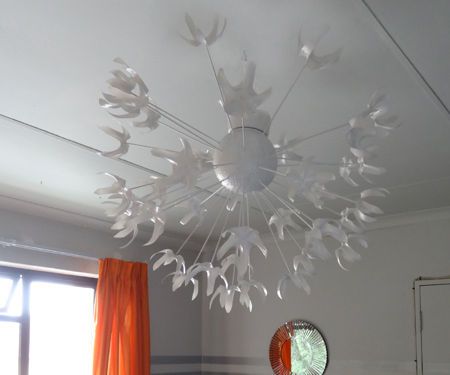 Reycled Plastic Bottle Petal Lamp