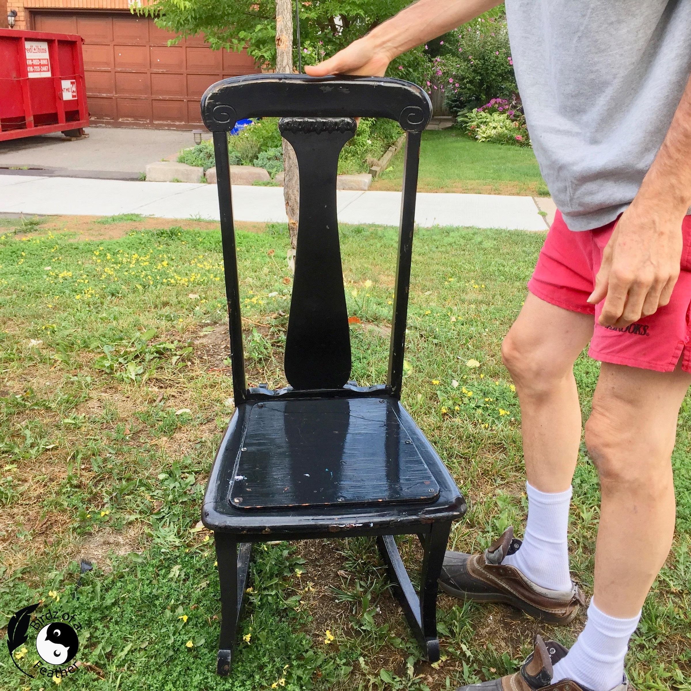 How to Prevent Paint Bleed Grain Sack Stencil Rocking Chair 10 Steps