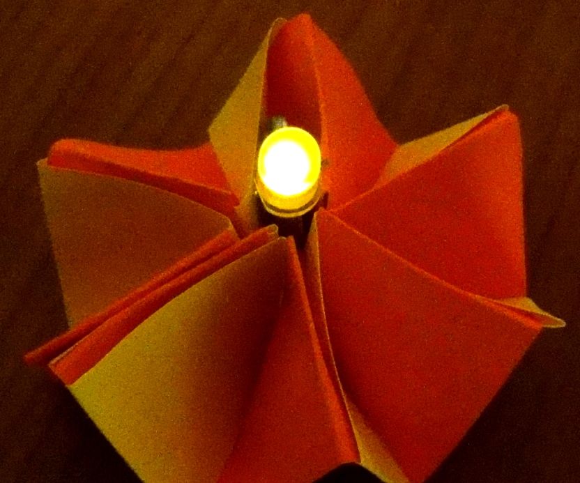 Glowing paper flower