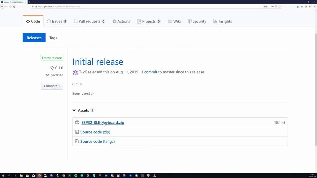 Installing the ESP32 Ble Keyboard Library