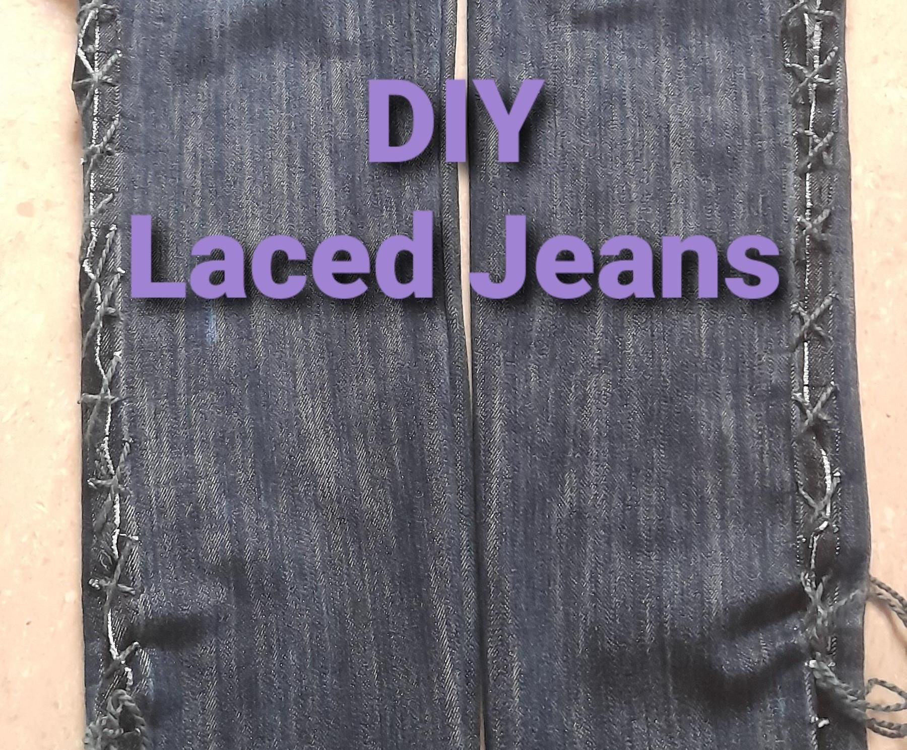 DIY Laced Jeans