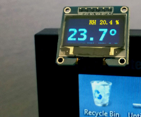 OLED temperature and humidity meter