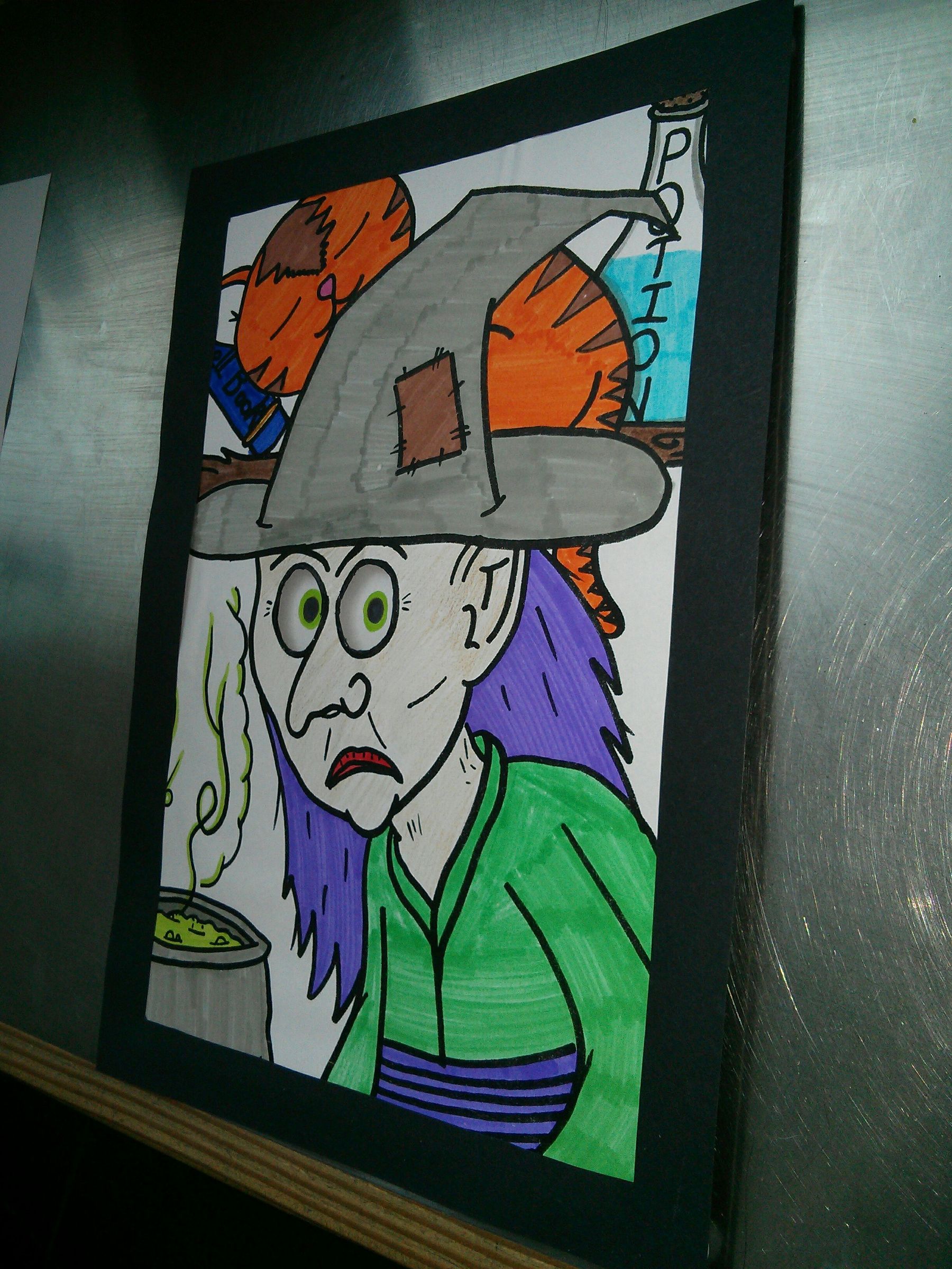 Optical Illusion Halloween Colouring Activity