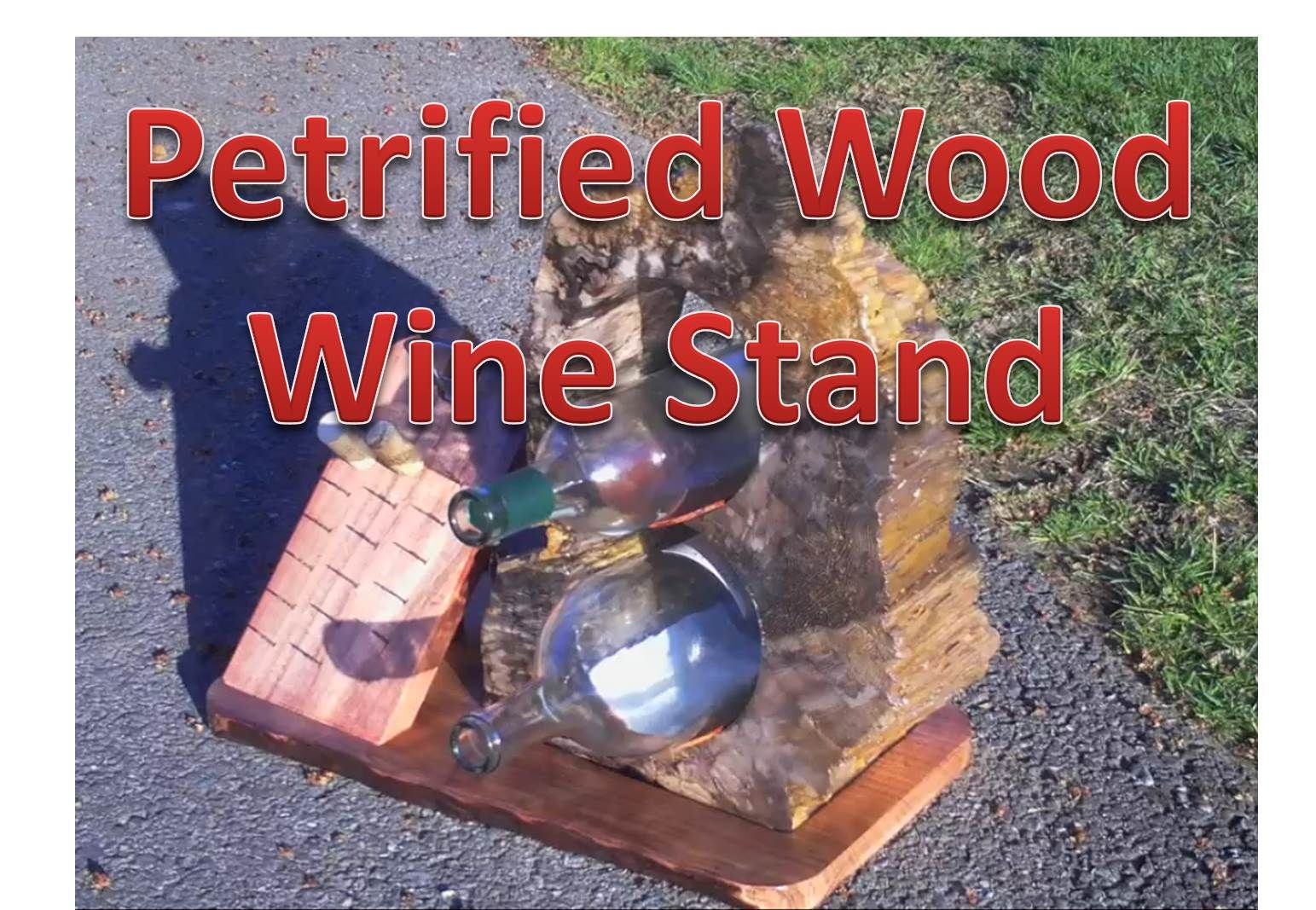 Petrified Wood Wine Stand