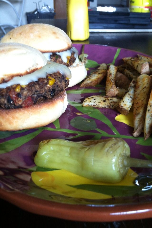 Black Bean Burgers N Rye Buns, Vegetarian