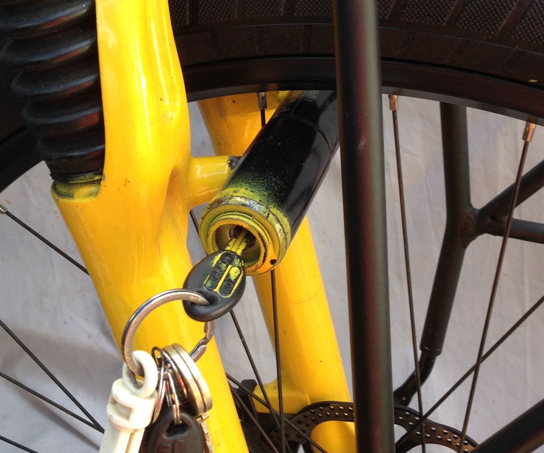 Front Wheel Kryptonite Bike Lock Hack 3 Steps (with Pictures