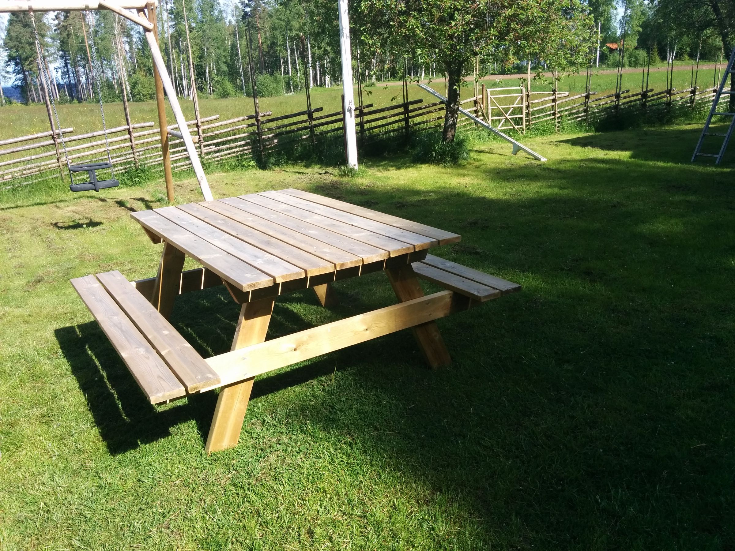 Garden Table With Benches