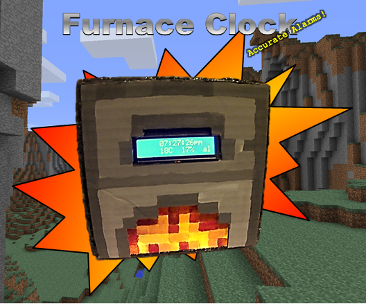Minecraft Glowing Furnace Clock W/Arduino Nano