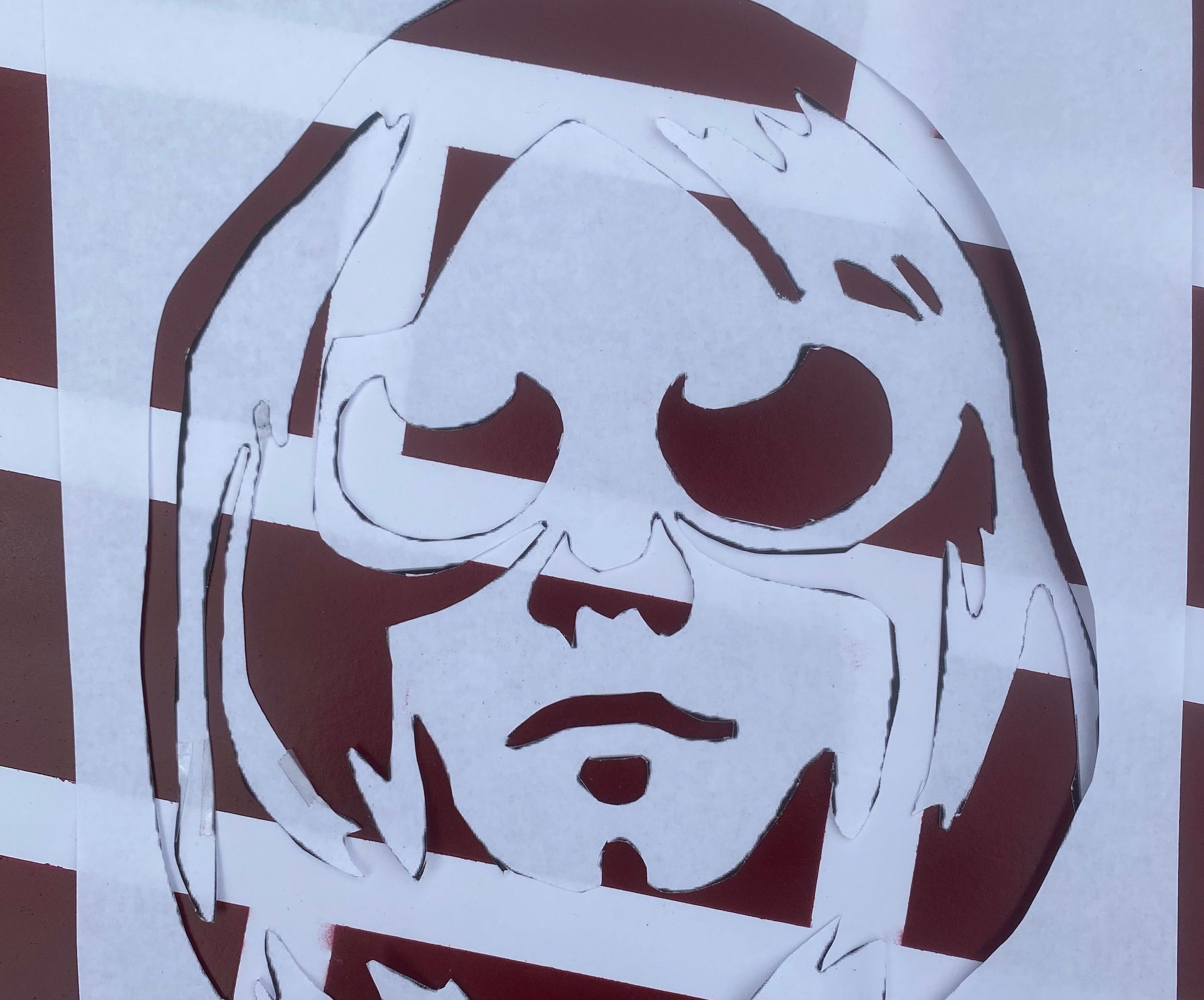 Kurt Cobain Spray Paint Memorial Art