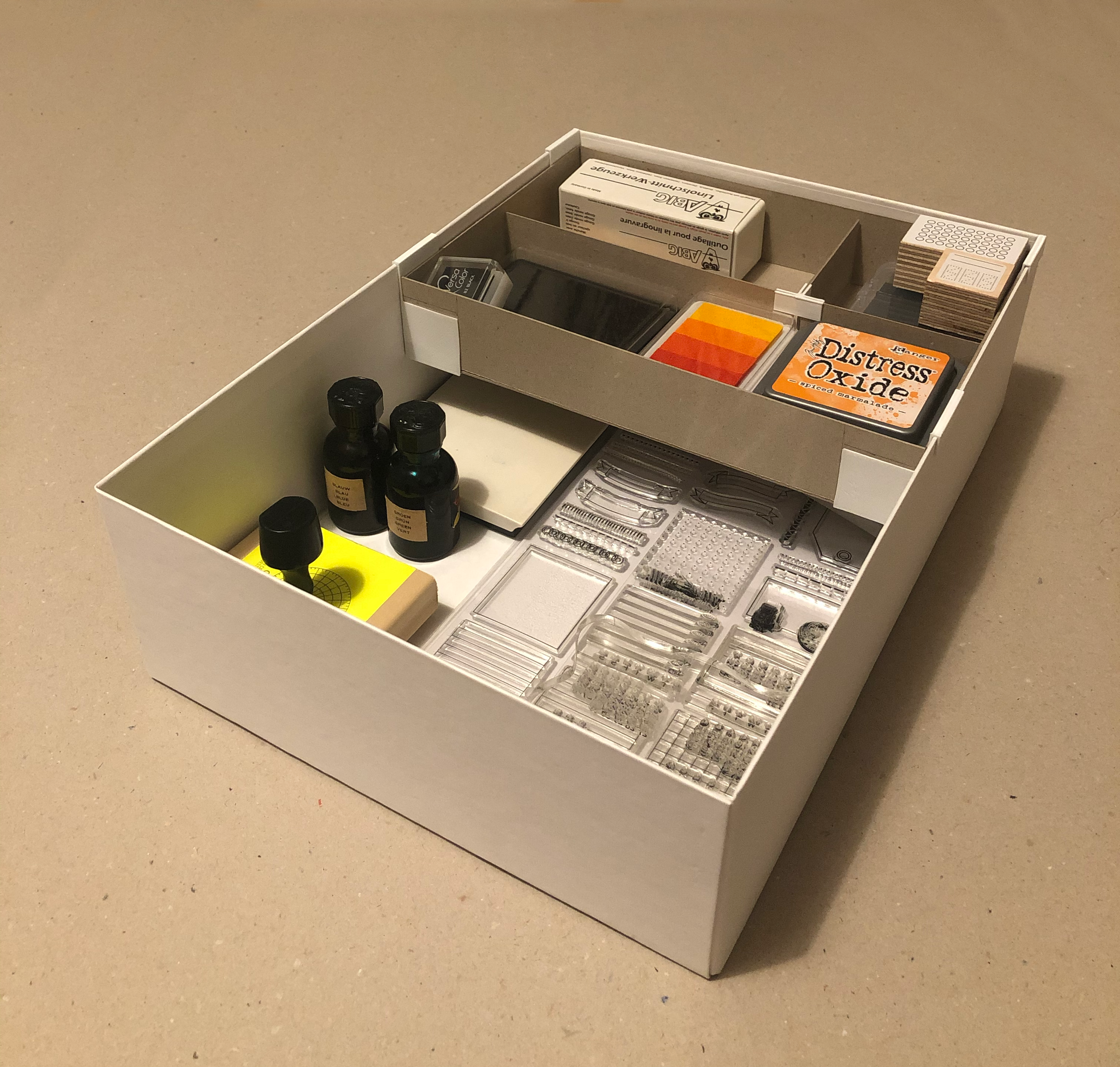 Organization Insert With 3D Printed Brackets for an IKEA Tjena Box