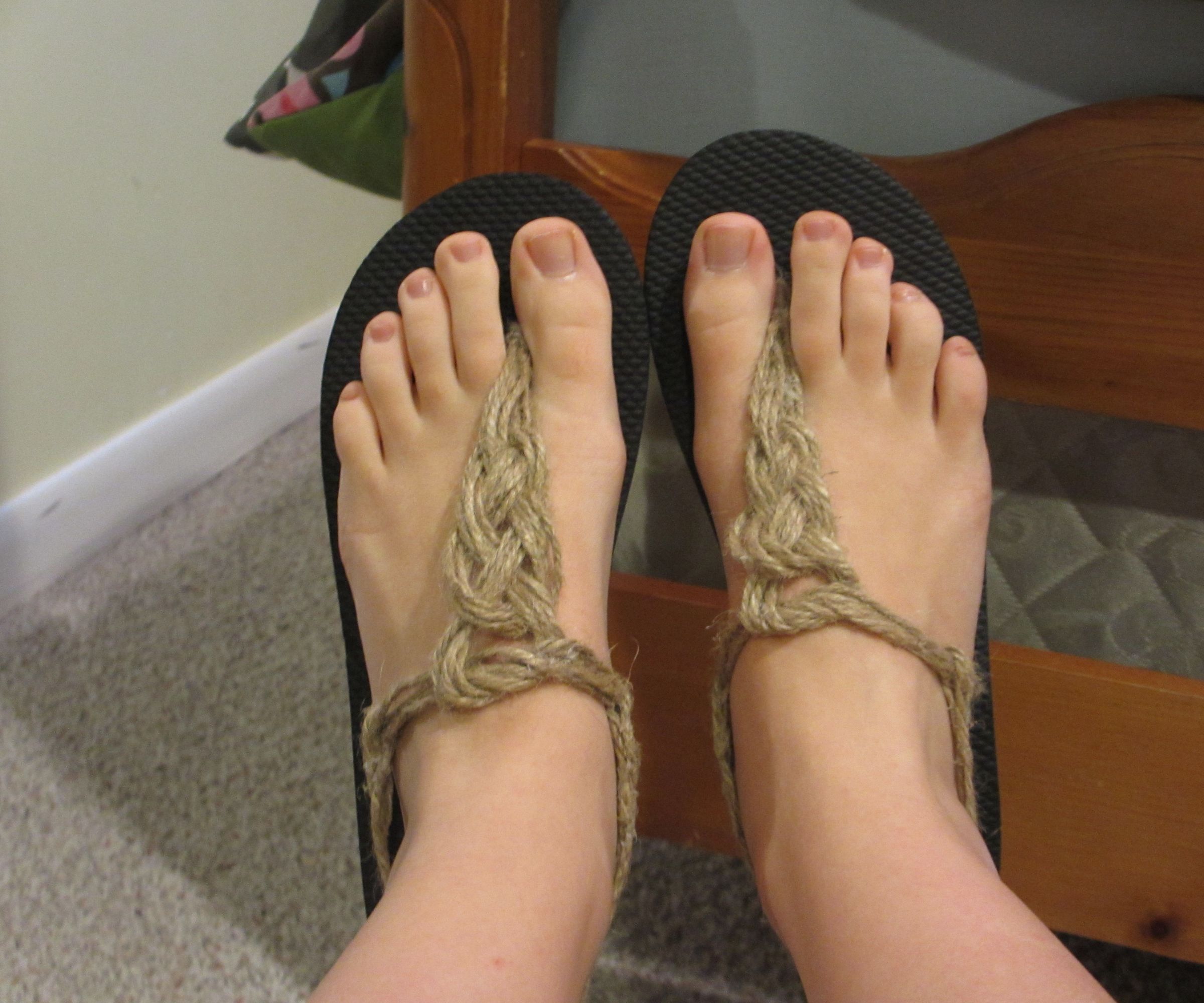 Refashioned Knot Flip Flops