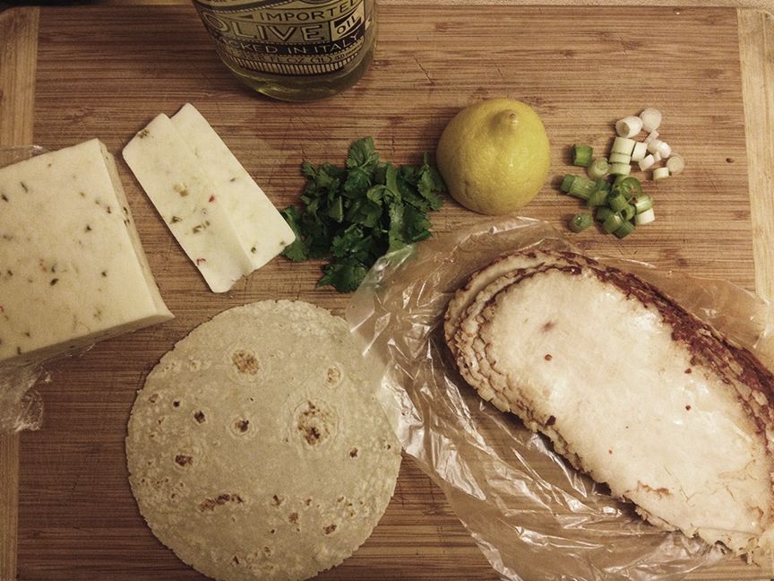 5 min Chicken Quesadilla