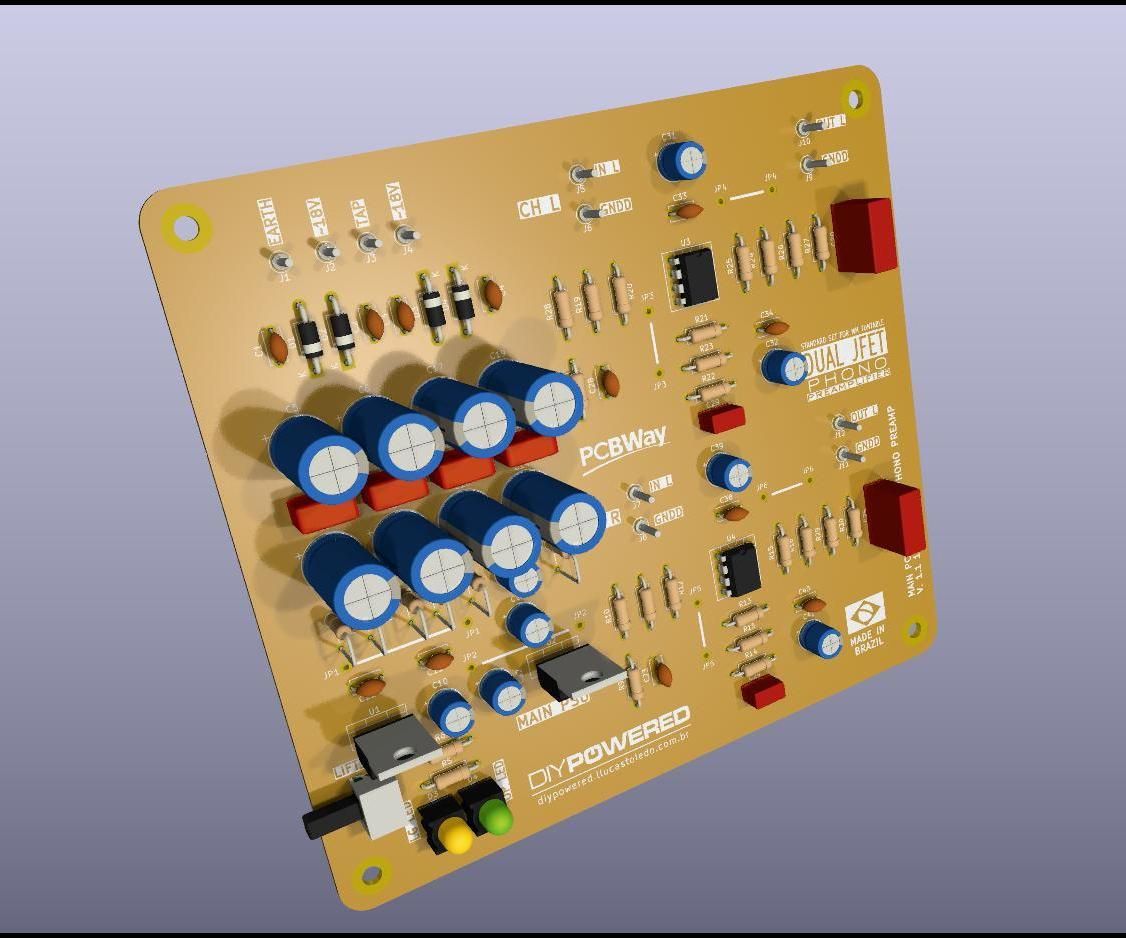 Dual JFET Phono Preamp MM STANDARD 1.1 (revisited Project)