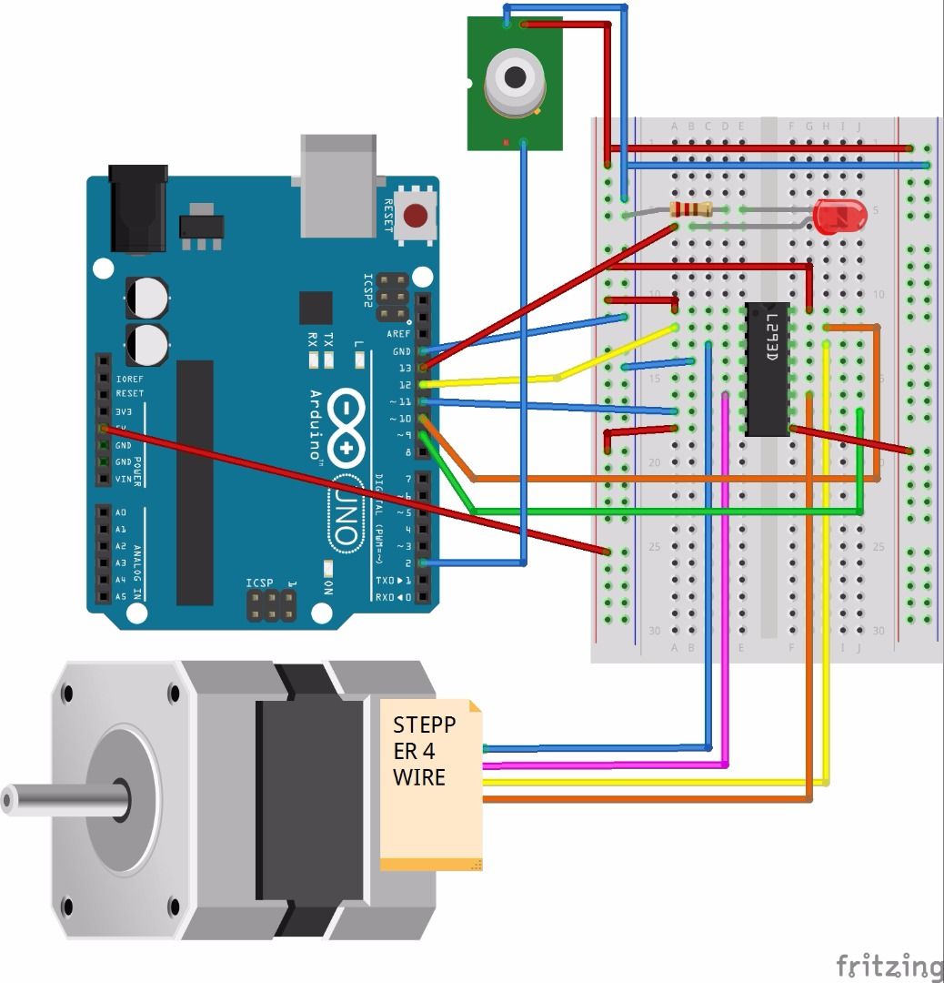PIR SENSOR WITH ARDUINO ACTIVATE STEPPER MOTOR : 5 Steps - Instructables