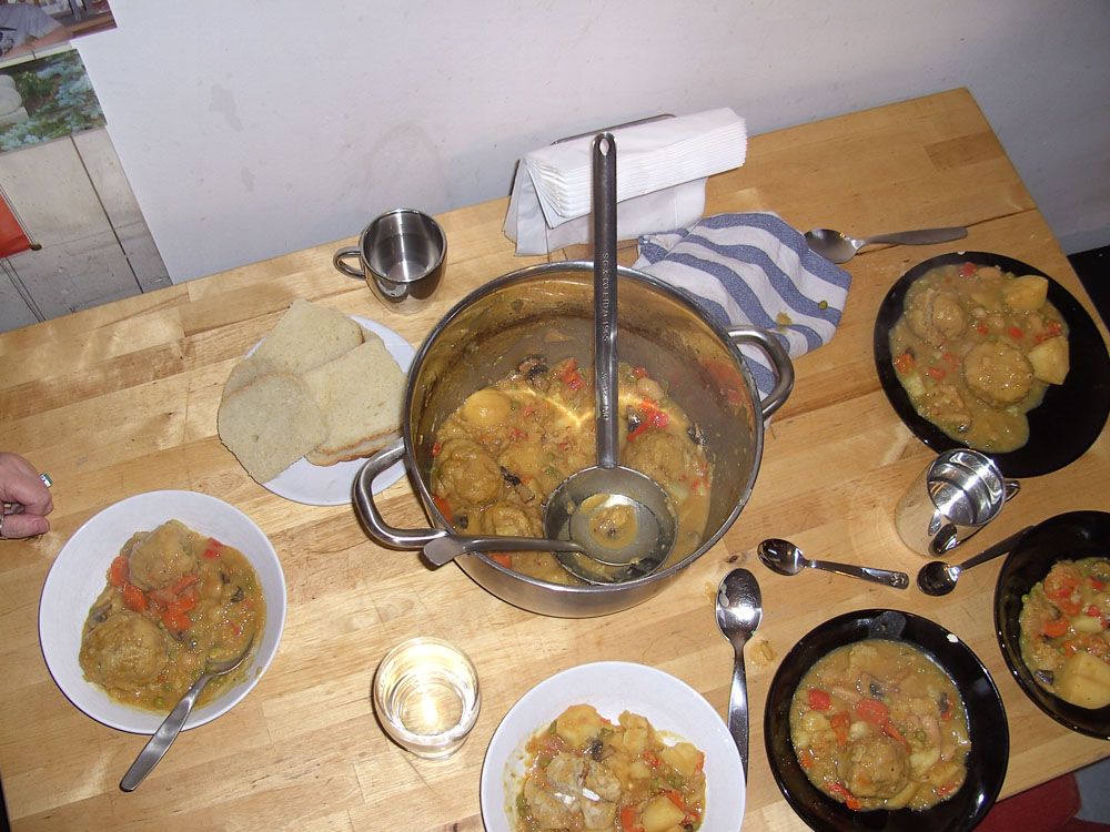 One Pot Veggie Dumpling Stew