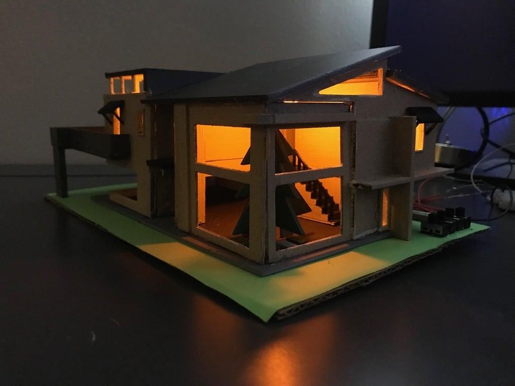 3d Printed House With Interior Lighting