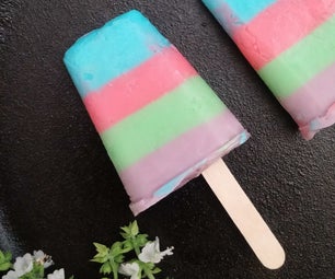 Rainbow Panna Cotta Popsicles