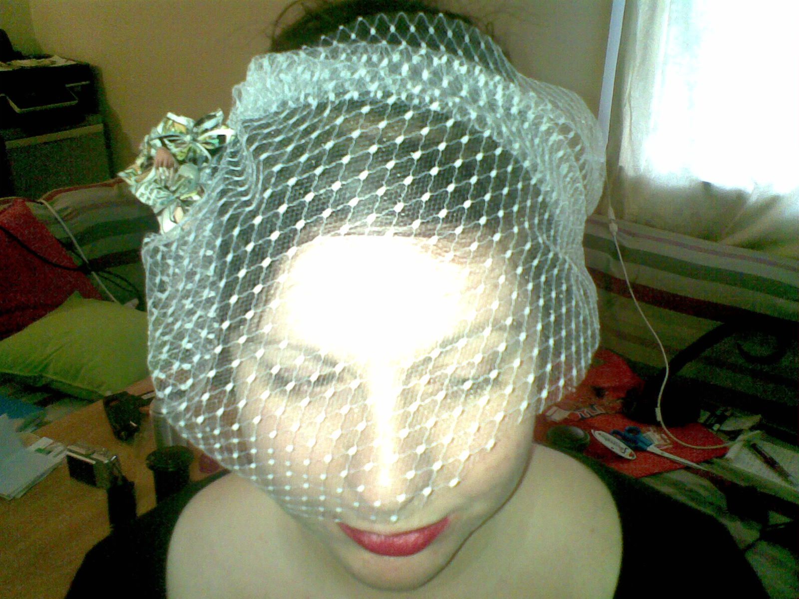 Hard Veil With Origami Fascinator