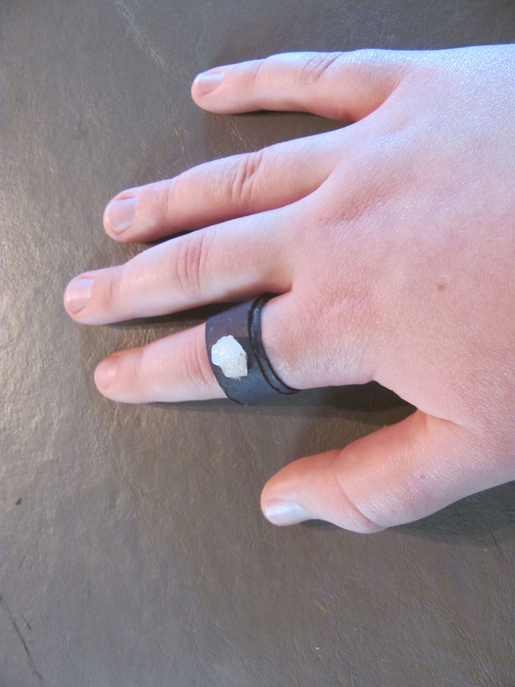 Quartz Crystal Cardboard Ring