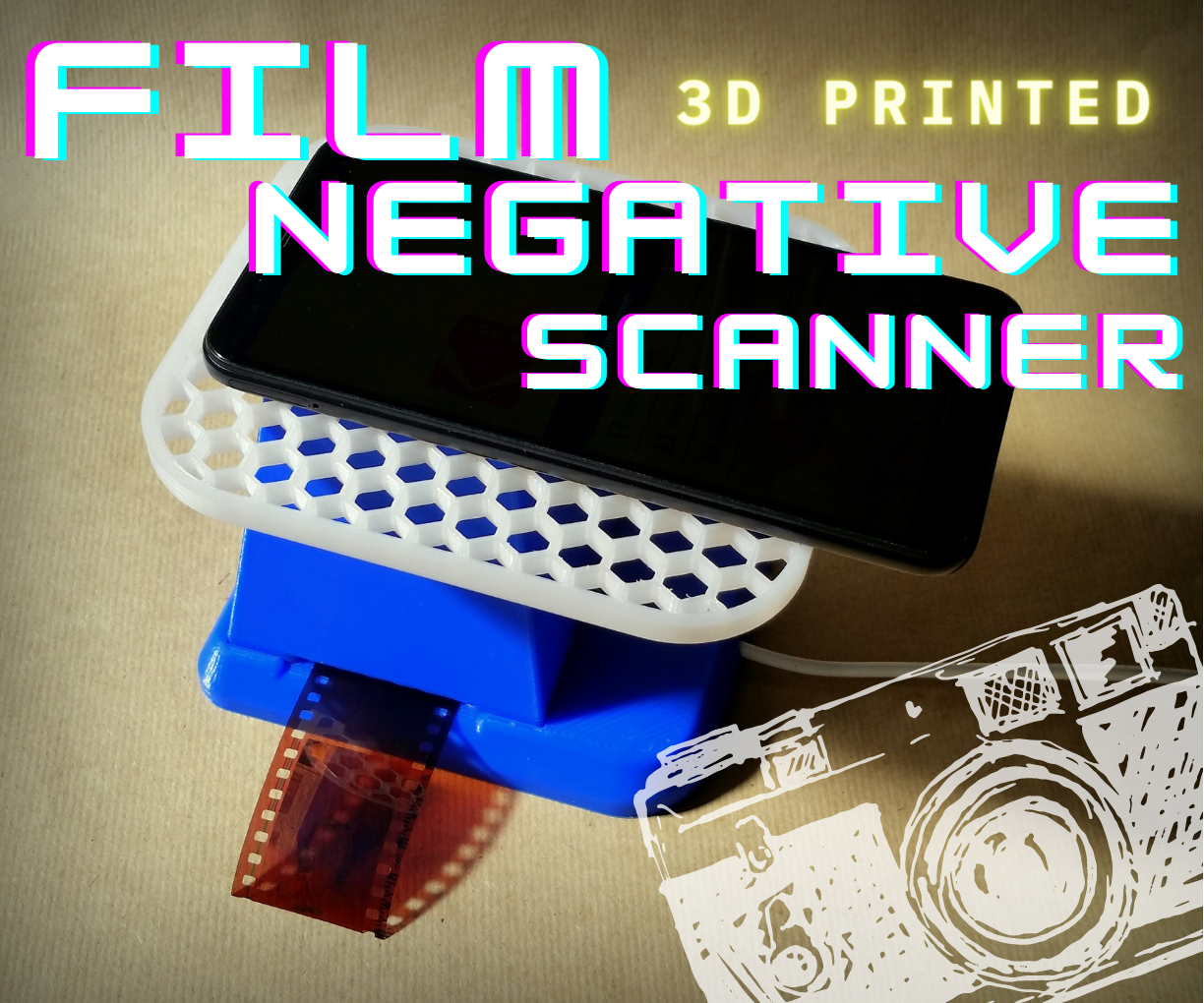 3D Printed Film Negative Phone Scanner : 9 Steps (with Pictures ...