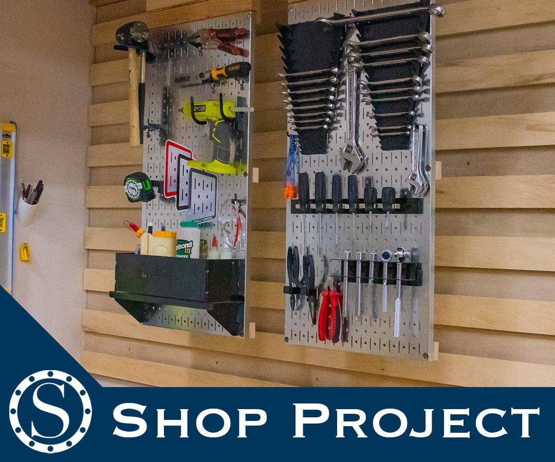 Folding Metal Pegboard Tool Wall