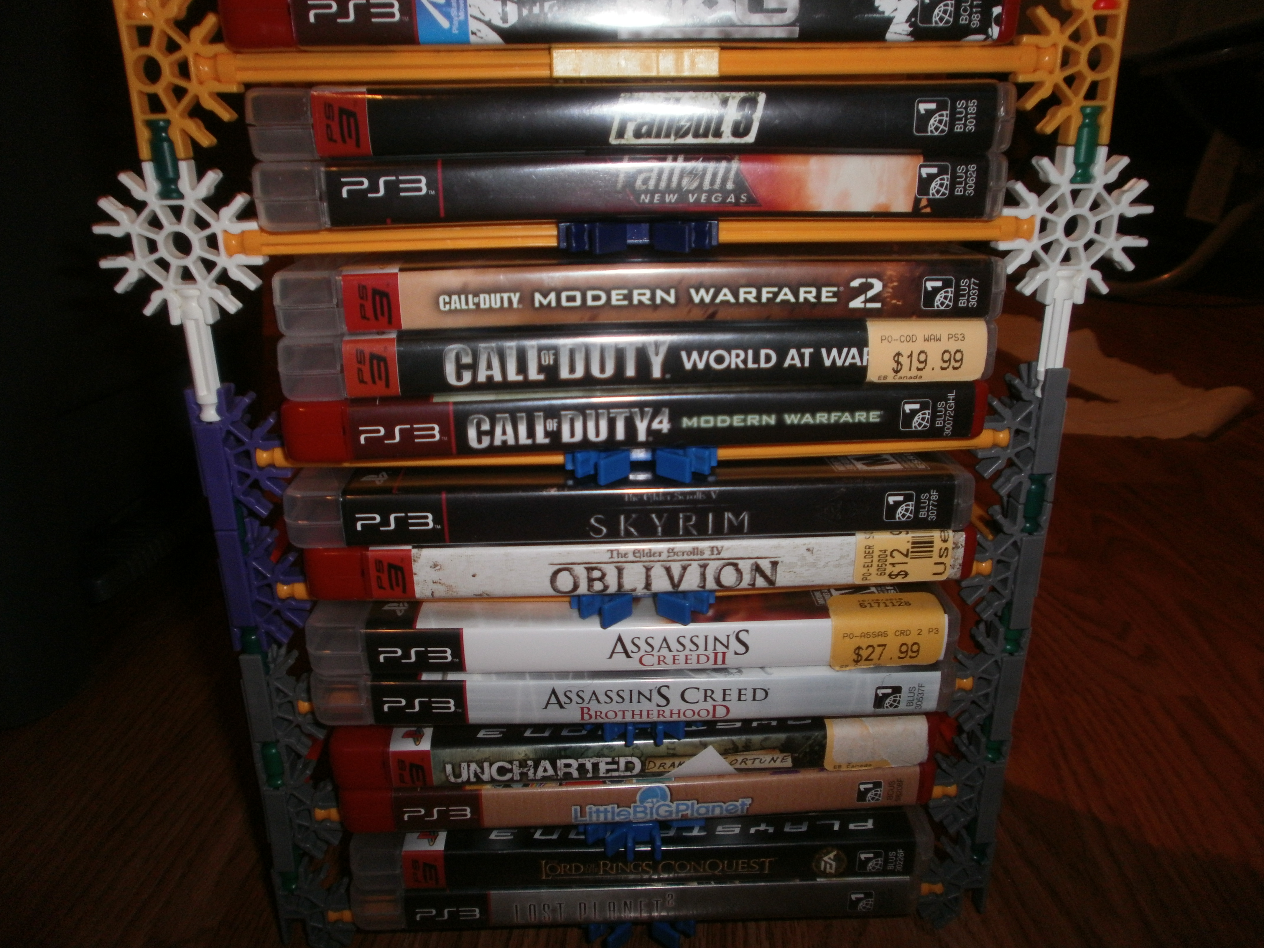 knex PS3 game holder