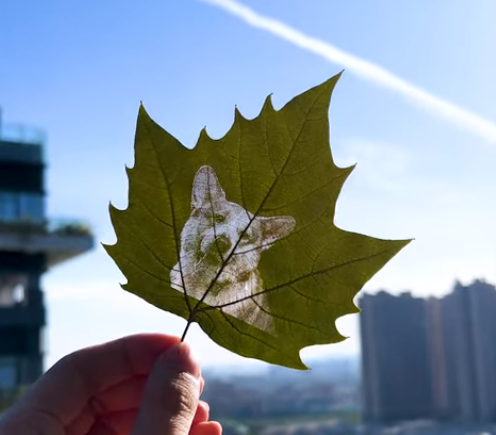 How Make a Custom Pet Portrait Leaf